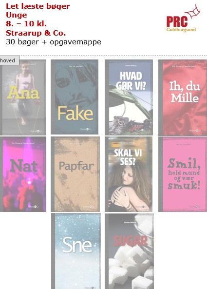 Let læste bøger unge 8. - 10. kl.