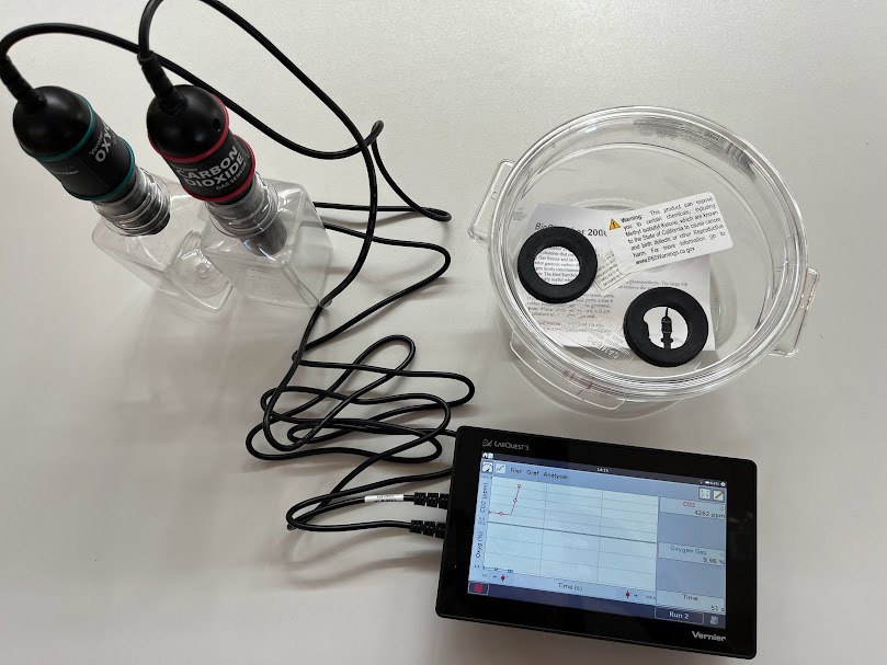 Sensor og biokammer + datalogger LabQuest 3