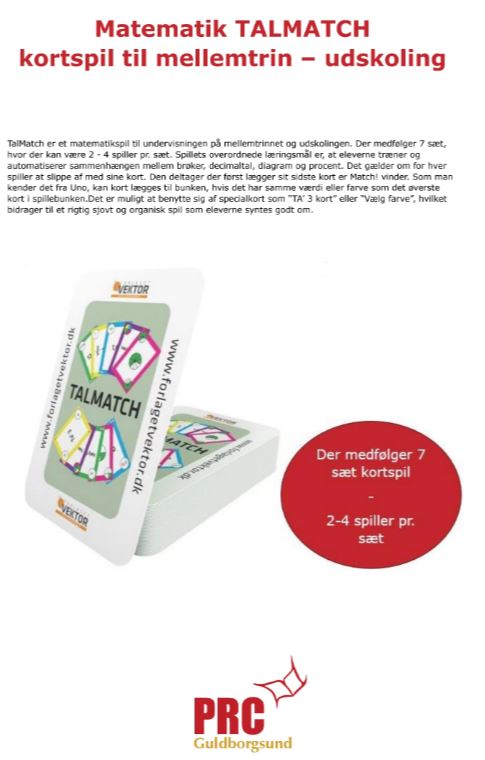 Matematik TALMATCH kortspil